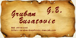 Gruban Bušatović vizit kartica